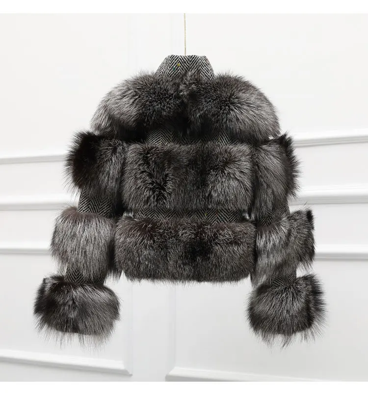 2022 Winter Jacket Women Parka Real Fur Coat Natural Raccoon Fur Woolen Coat Bomber Jacket Fashion Streetwear Thick Warm Coats