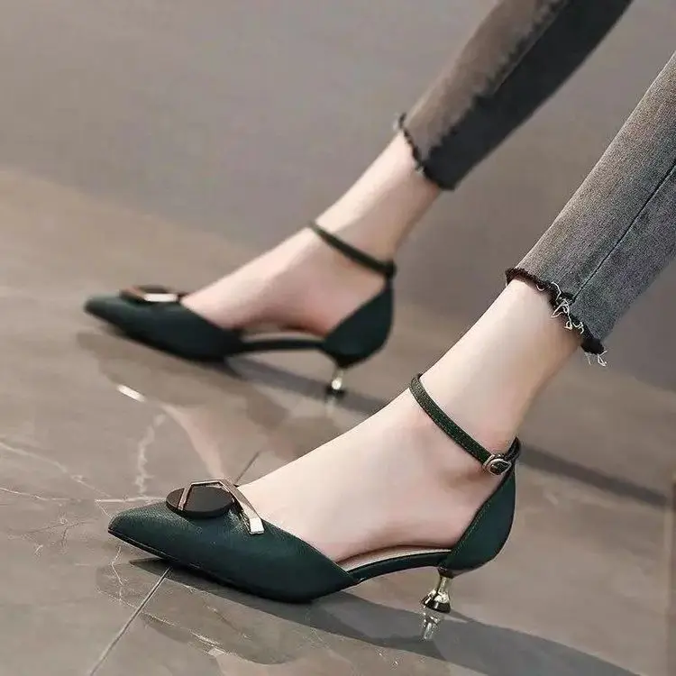 

women fashion high quality light weight buckle strap stiletto heel shoes lady cool party night club sexy shoes