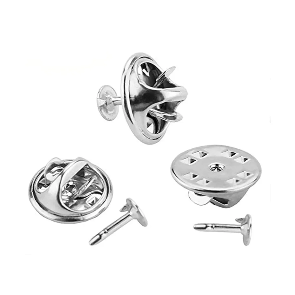 100 шт. 11 4 мм Золотой медный зажим для ногтей Шпилька отворотов спинный клатч