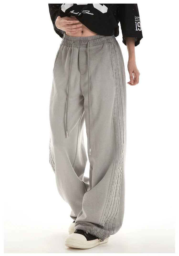 Женские мешковатые брюки в полоску