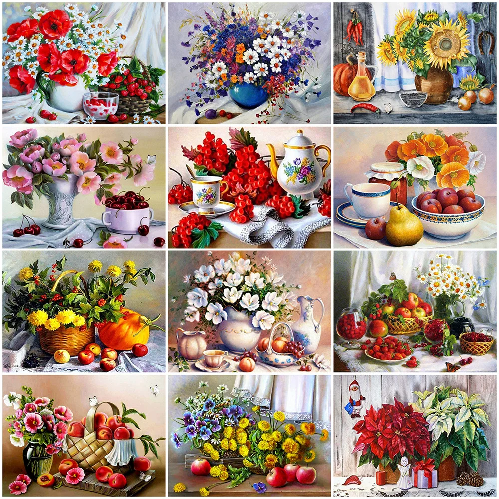 Набор для рисования масляными красками набор сделай сам раскрашивания фруктов и