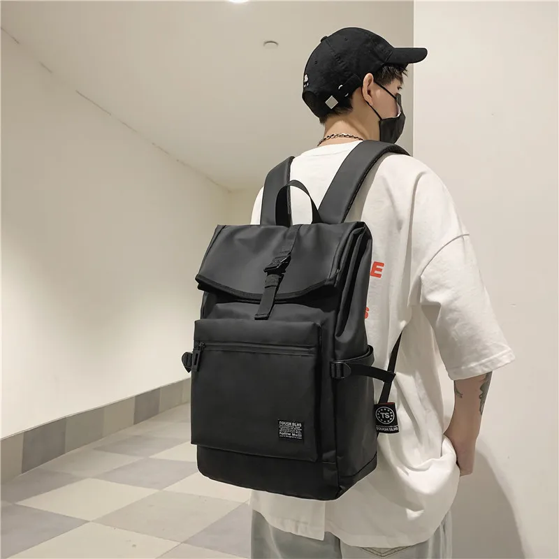 2023 Man Backpack Large Capacity Breathable Backpack Men's Travel Bag Casual Men's Fashion Backpack Pure Color School Backpack
