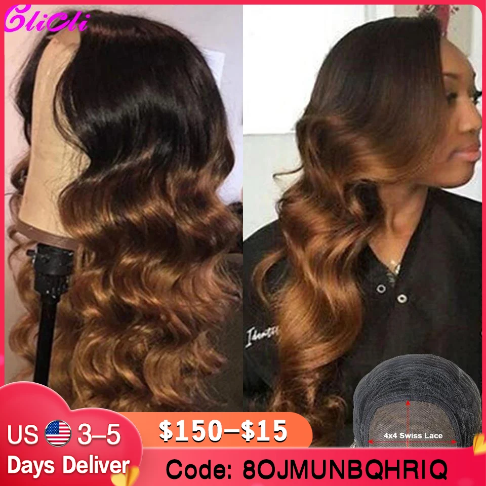 Ombre Lace Front Wig Human Hair Wigs For Women Brazilian Body Wave Lace Front Wig 13X4 Blonde Lace Frontal Wig On Sale Clearance