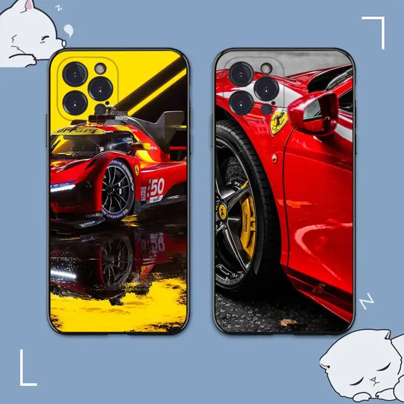 

Sports Car F-Ferraris Phone Case For iPhone 8 7 6 6S Plus X SE 2020 XR XS 14 11 12 13 Mini Pro Max Mobile Case
