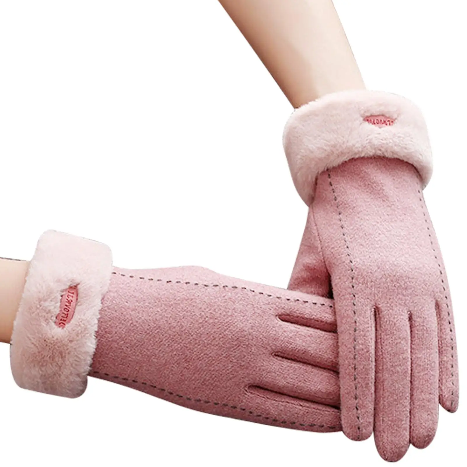

Cashmere Gloves Winter Women's Toasty Warm Plush Fleece Gloves Full Fingers Thermal Gloves Touchscreen Wool Glove For Riding
