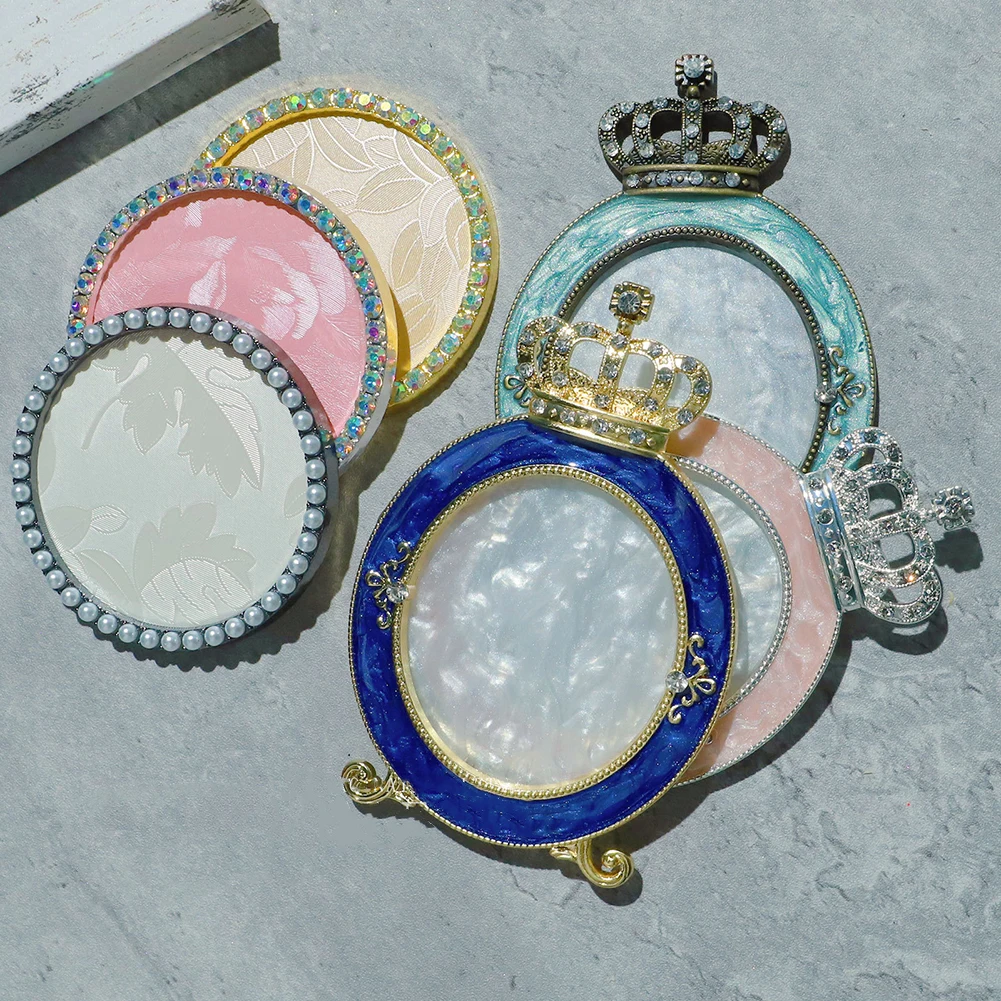 

1PC Diamond Crown Frame Nail Color Palette Gel Polish Pallet Mixing Drawing Paint Plate Manicure For Nails Art Display Shelf