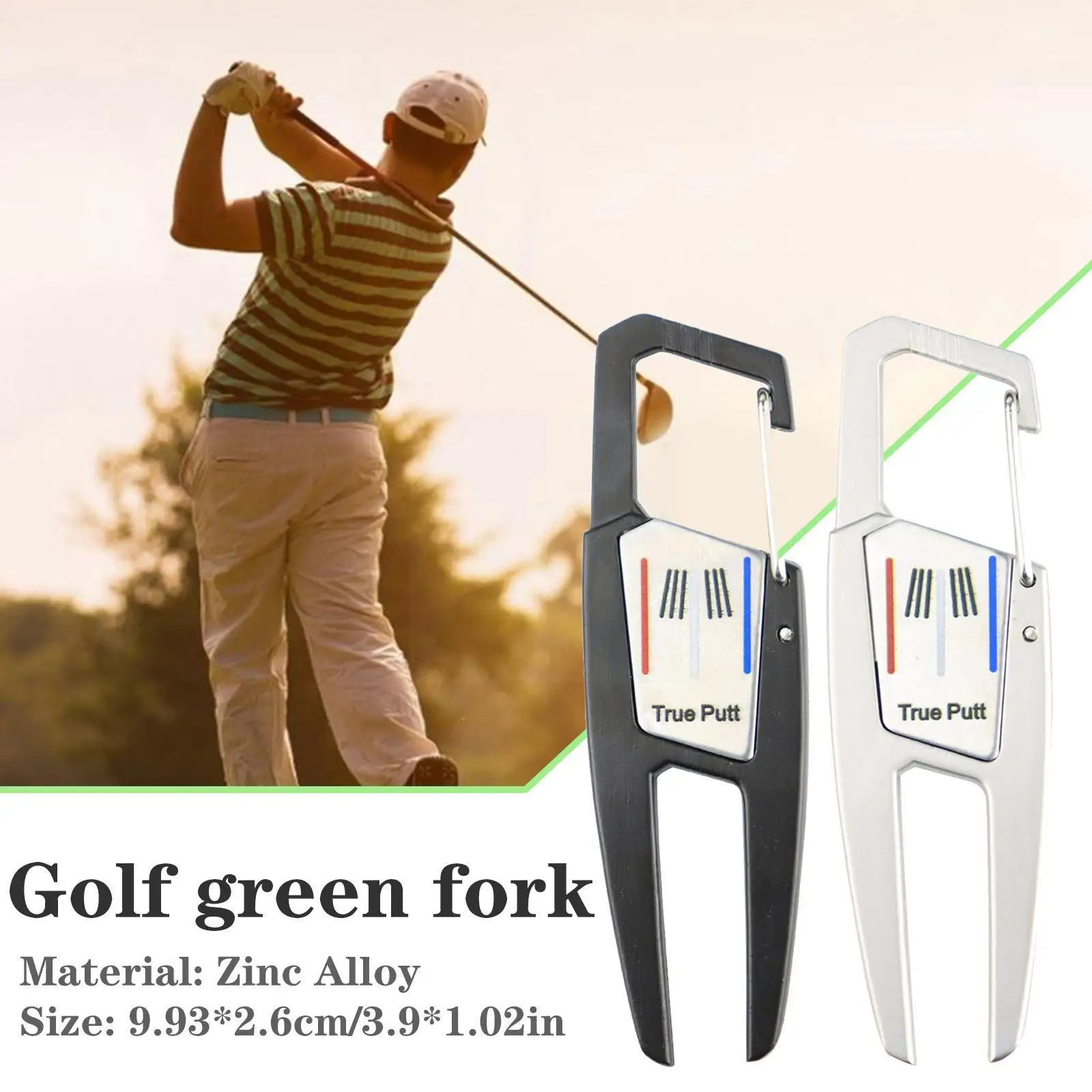 

1PC Portable Golf Ball Repair Tool Pitchfork Groove Golfer Repair Green Golf Fork Accessories Cleaner N4U5