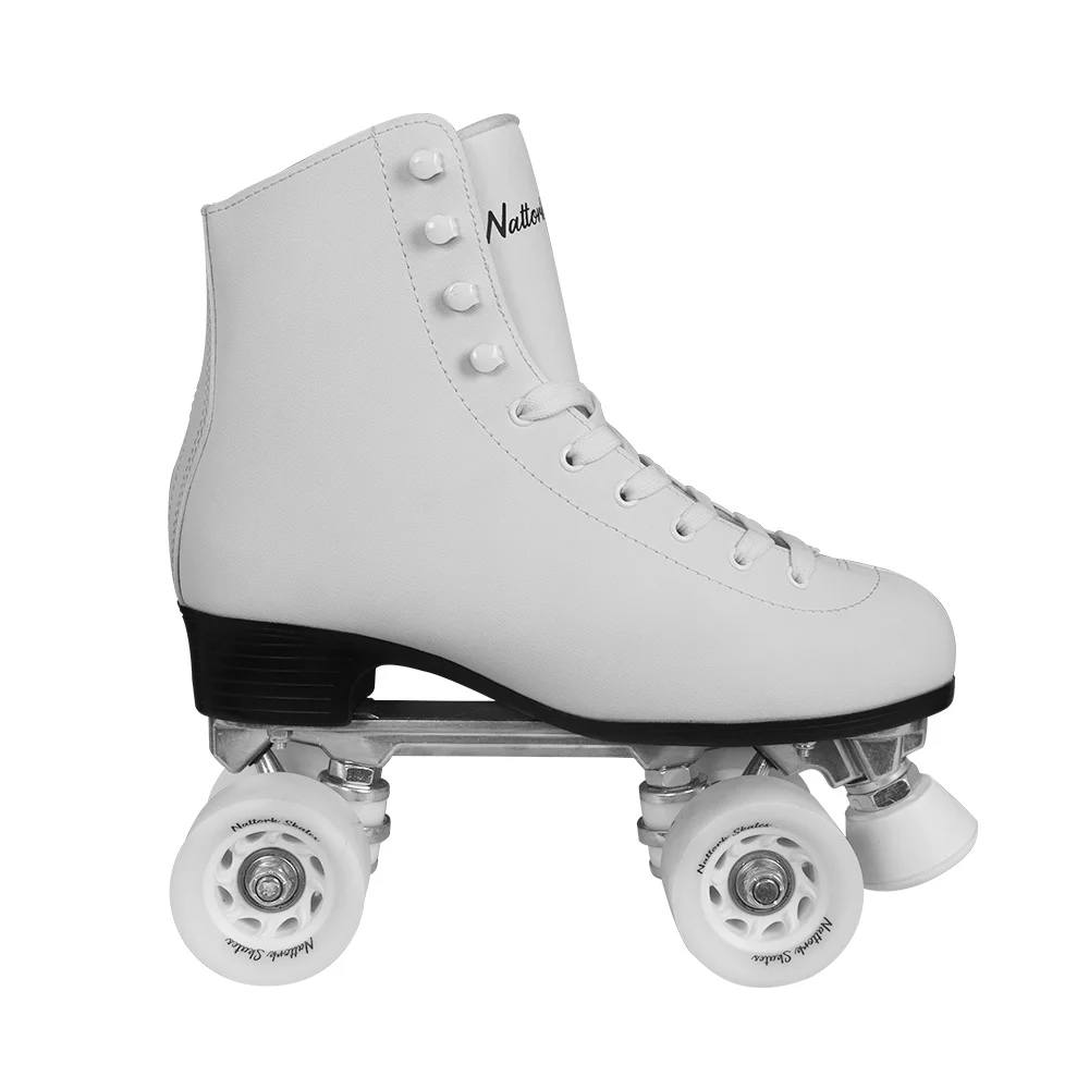 Quad Roller Skates PU Leather Rink Roller Skates Shoes For Kids Adult