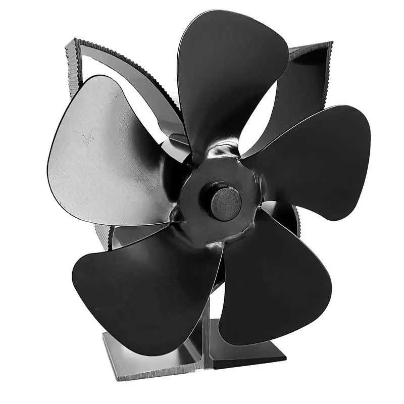 

Fireplace Fan 5 Blade Heat Powered Stove Fan Log Wood Burner Room Heater Radiator Fire Wood Heating Fan For Home Air Warmming