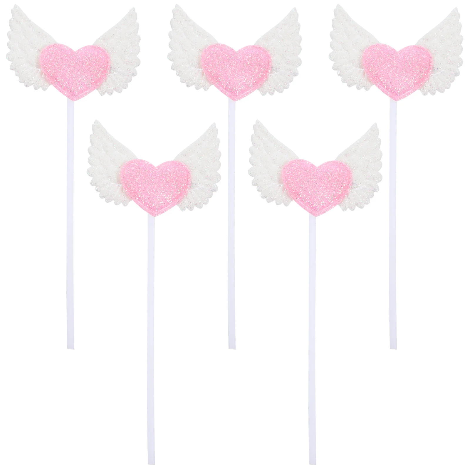 

Heart Picks Wings Dessert Birthday Love Cupcake Accessories Home Decoration Fruit Toppers Toothpick Romantic Decors Party
