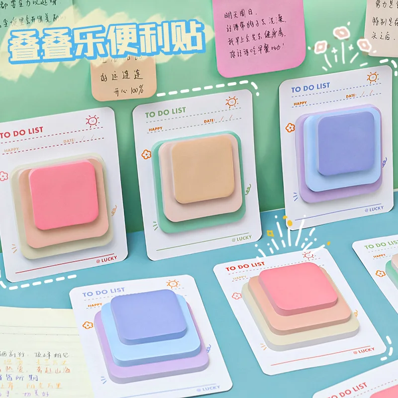 

Candy Color School & Office Supplies Stationery Memo Pad Kawaii Sticky Notes To Do List