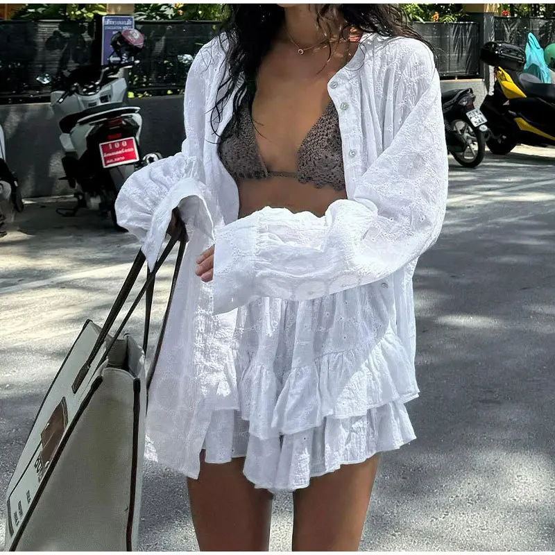 OSEN-хорошее качество повседневный свободный Женский комплект с юбкой-брюками