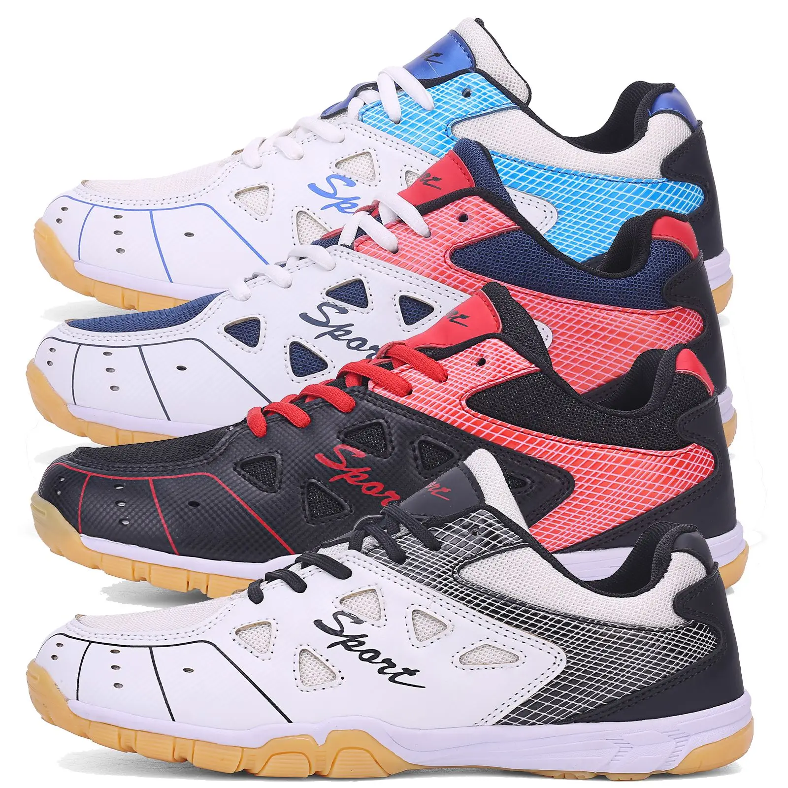 

Luckffa 2022 Professional Breathable Anti-slippery Sport Badminton Shoes , Light Weight Luxury Outdodr Sneakers for Lovers