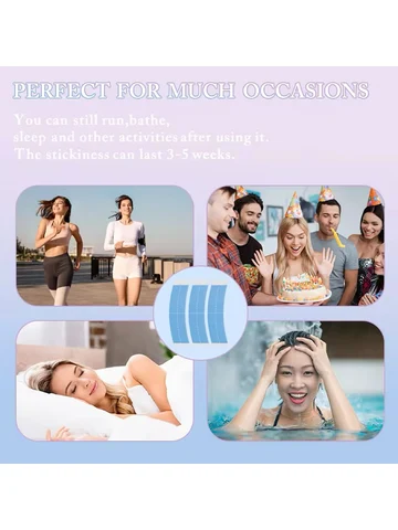 5 шт. двухсторонняя дышащая ультрафиксирующая кружевная лента для парика с отверстием, водонепроницаемая клейкая лента для наращивания волос для парика