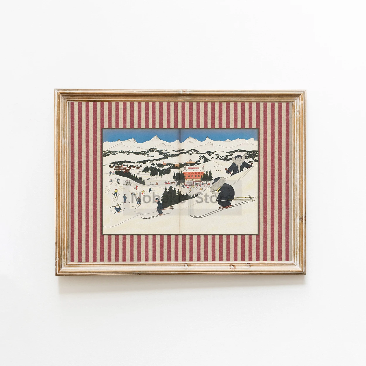 

Печать на холсте Бабар Слон классическая иллюстрация