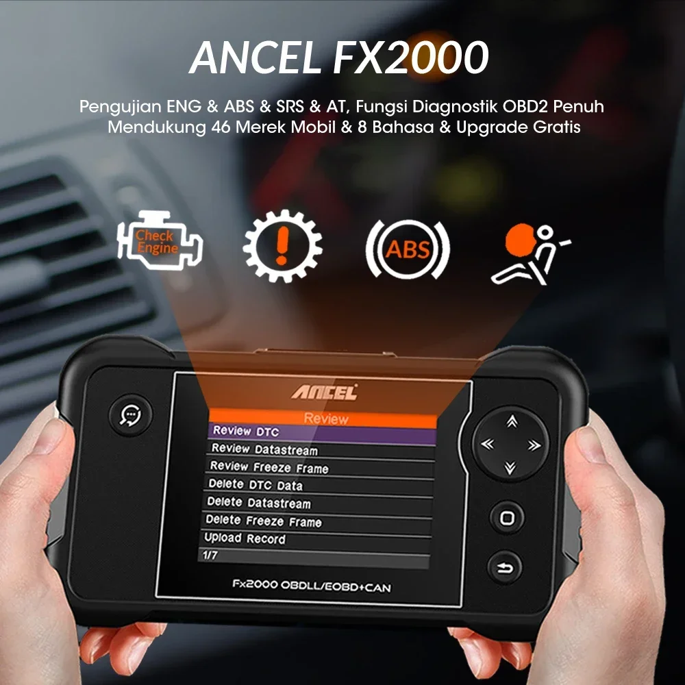 ANCEL FX2000 Автомобильный сканер ABS SRS Подушка безопасности OBDII Сканер