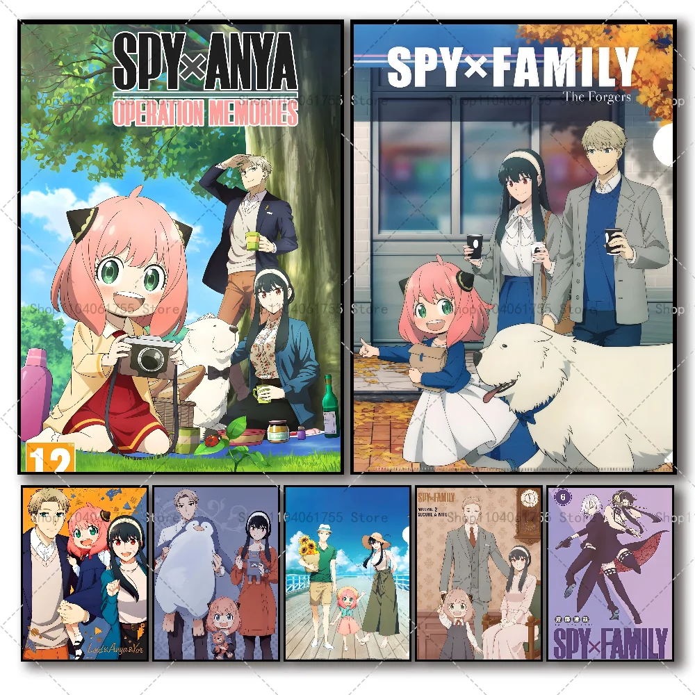 Поп аниме шпион X семейный постер самоклеящееся искусство фотография кофейный