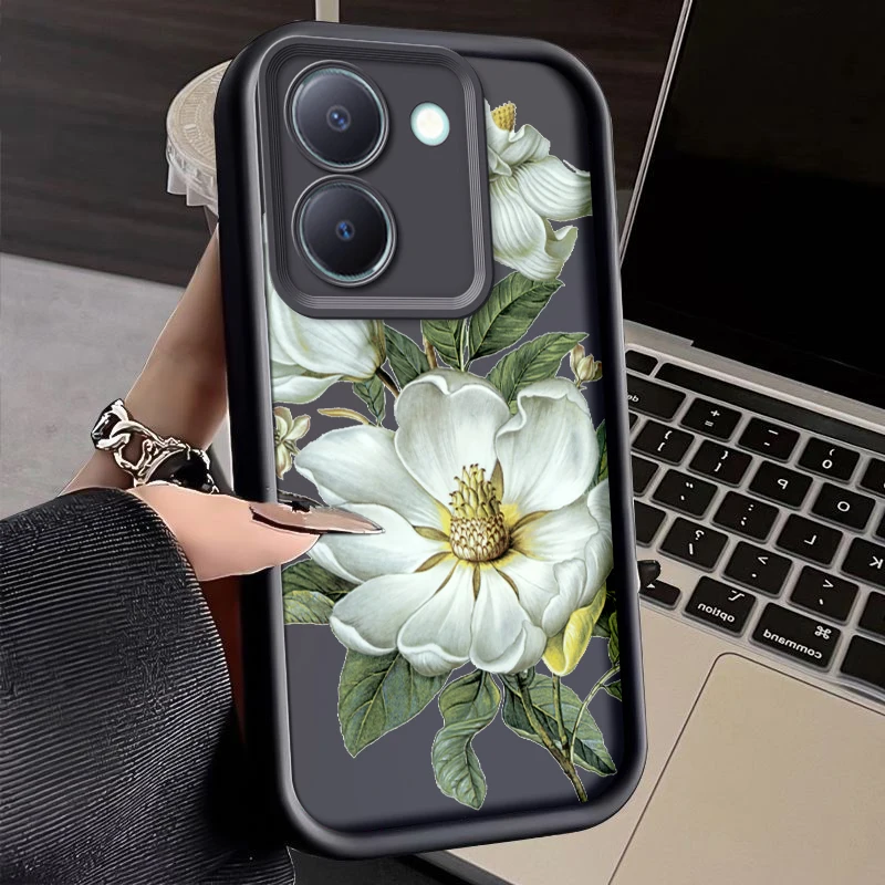 Силиконовый чехол с цветочным рисунком для Vivo Y27 Y27s Y36 Y78M Y77t