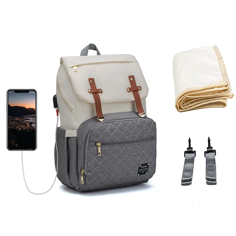

Diaper Bag Baby Care Nappy Bag Large Stroller Bag Organizer with Changing Pad Backpack Mommy Bag Outdoor Travel Backpack