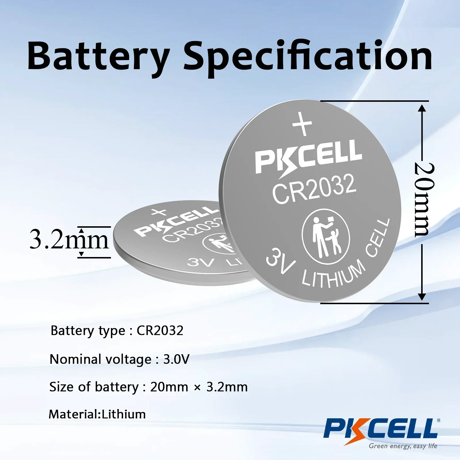 150 шт. PKCELL CR2032 DL2032 Cr 2032 3V литиевая батарейка батарейки для часов