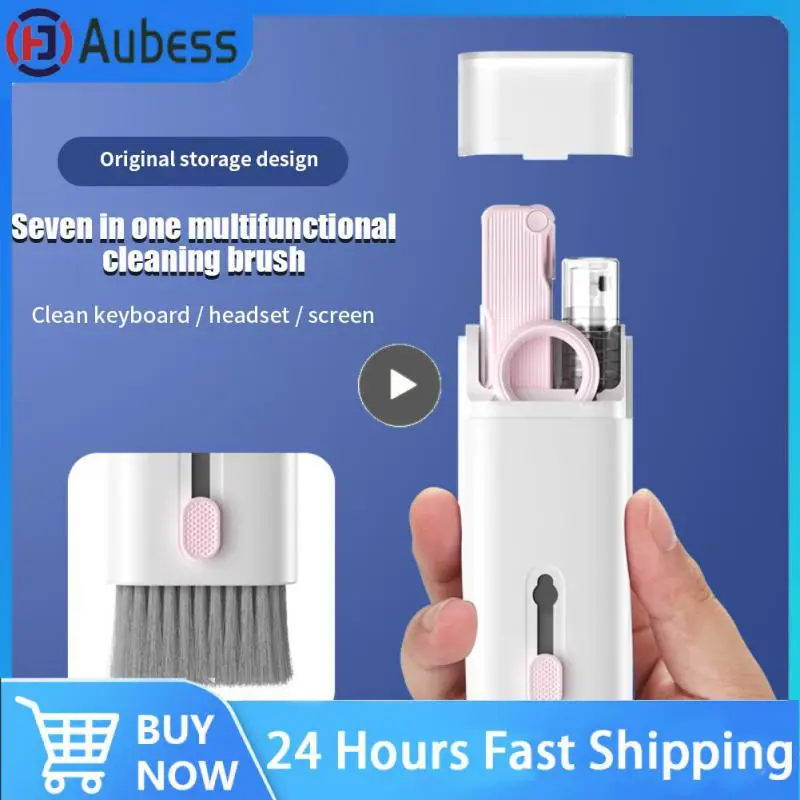 

Keyboard Cleaner Set Earbuds Cleaning Pen Multifunction Computer Keyboard Cleaning Mobile Phone Dust Brushes Brush Kit 7-in-1