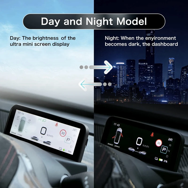 Цифровой приборный кластер HUD для Tesla Model 3/Y аксессуары экран рулевого колеса