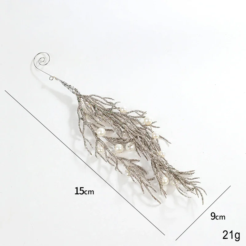 Подвеска в виде рождественской елки жемчуг пластиковые листья кипариса сделай