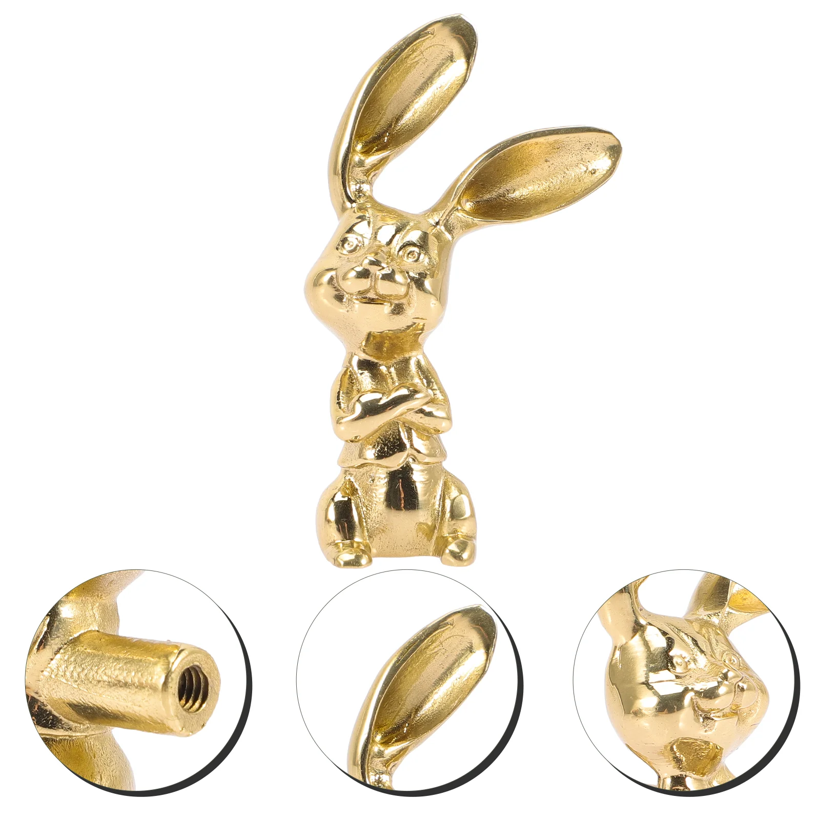 

Knob Knobs Cabinet Drawer Rabbit Door Wardrobe Furniture Decorative Animal Handle Dresser Brass Bunny Locker Metal Zodiac Figure
