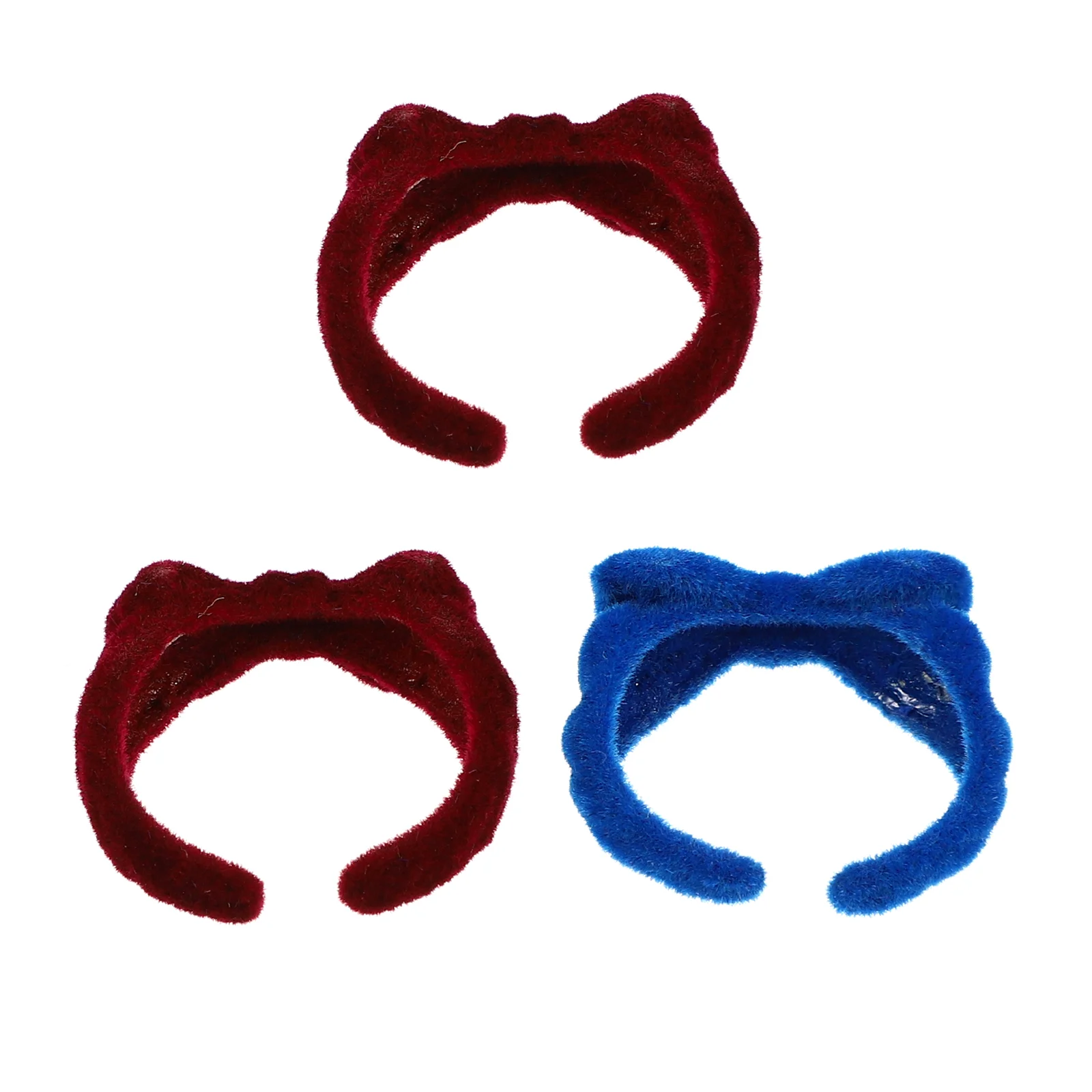 

3pcs Plush Bow Ring Lovely Girl Finger Ring Opening Ring Fashion Ring Jewelry
