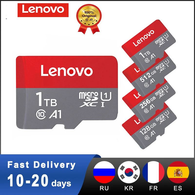 

Original Lenovo Class 10 Sd memory card high speed read and write Micro TF card 128GB 256GB 512GB 1TB sd adapter memory card