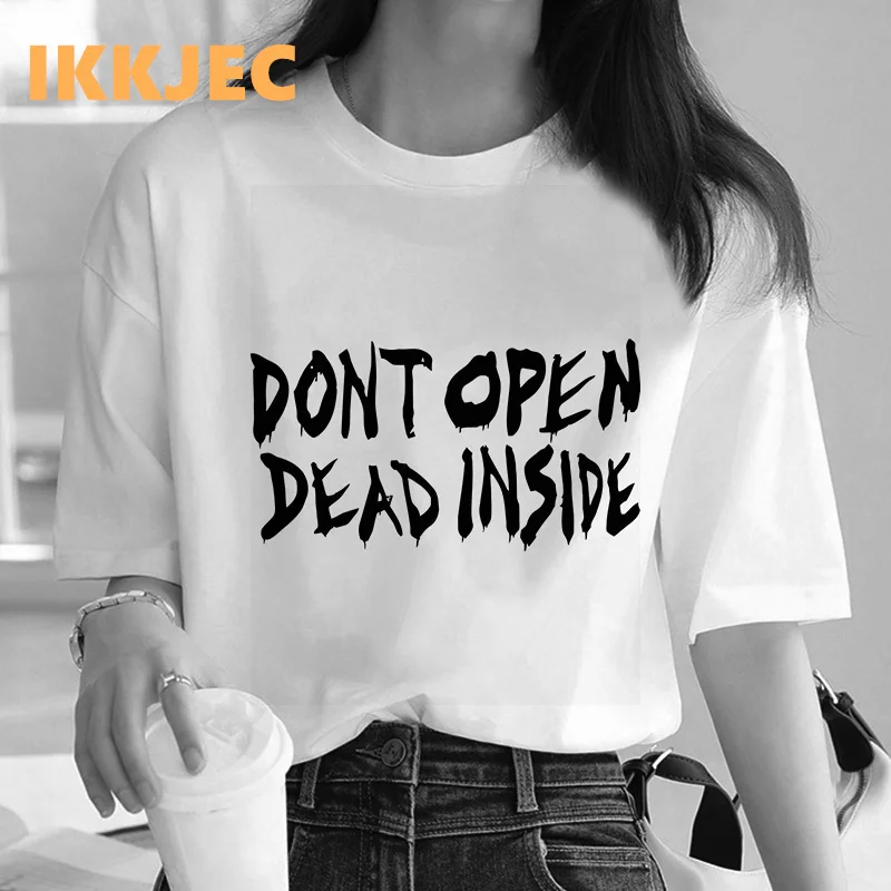 

Футболка женская с надписью «Don't Open Dead Inside The Ходячие мертвецы», 2022