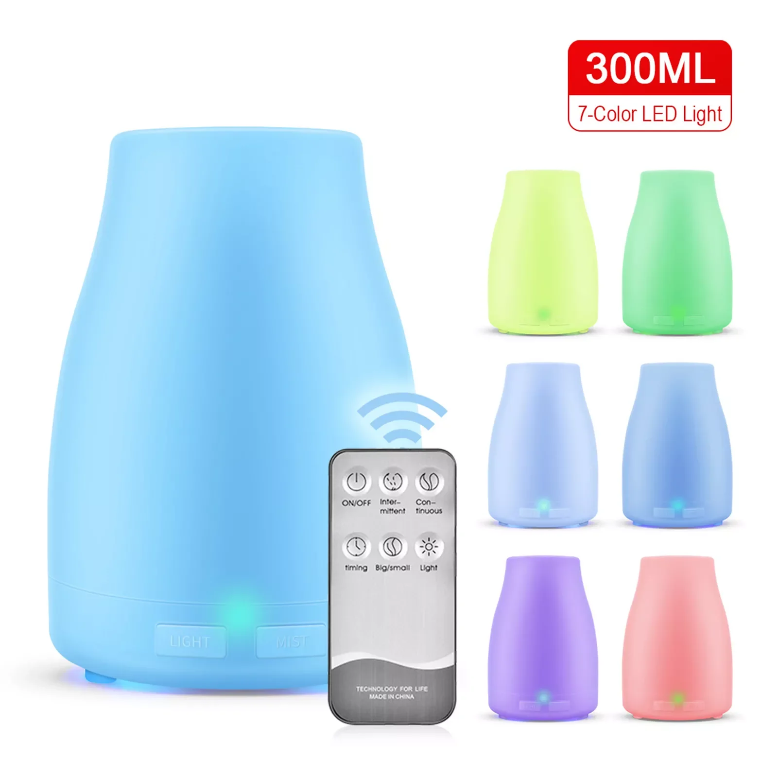 300ml Air Humidifier Aroma Diffuser Aromatherapy Humidifier for Home Mini Remote Control Spray Essential Oil Dispersant Diffuser