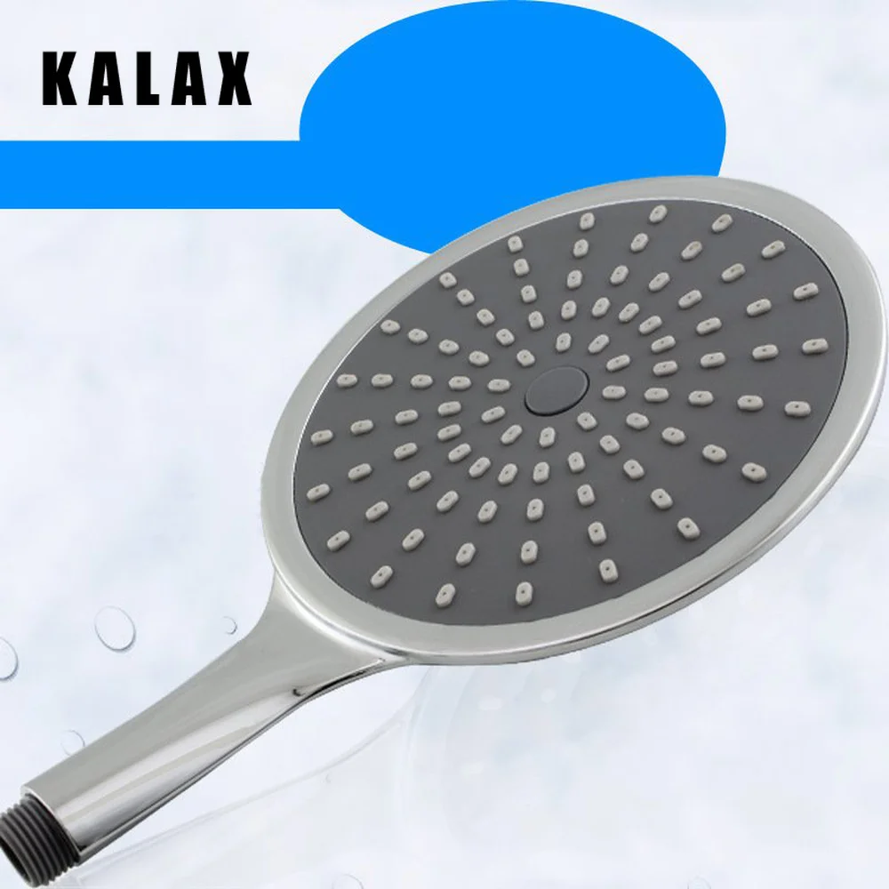 

6 Inch Round Big Panel Handheld Shower Nozzle Single Function ABS Rainfall Water Saving SPA Shower Head Bathroom Accessories