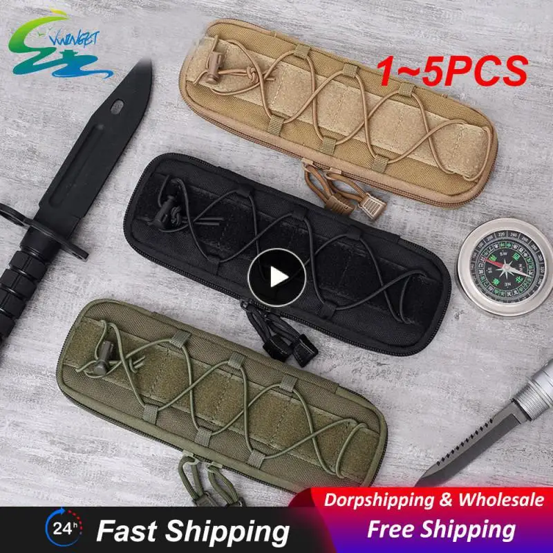 

1~5PCS Tactical Molle Knife Pouch Pocket Nylon Outdoor Hunting Waist Sets Military Army Cover EDC Knives Pouch Folding Knife