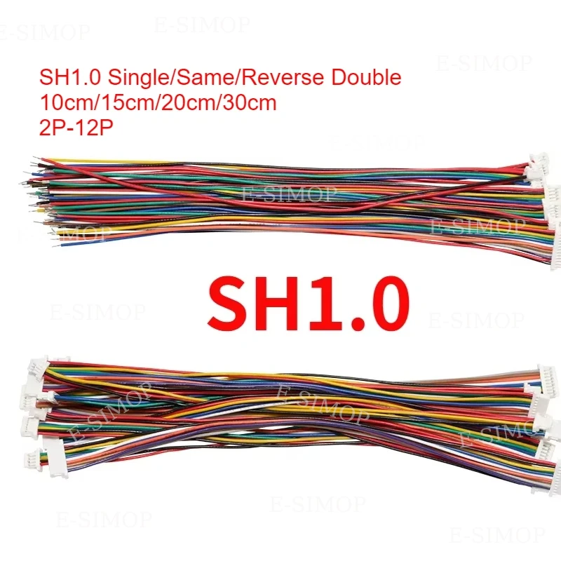 

E-SIMPO SH 1.0mm двойной разъем 2/3/4/6/7/8/9/10-контактный кабель 10/15/20 см 28AWG