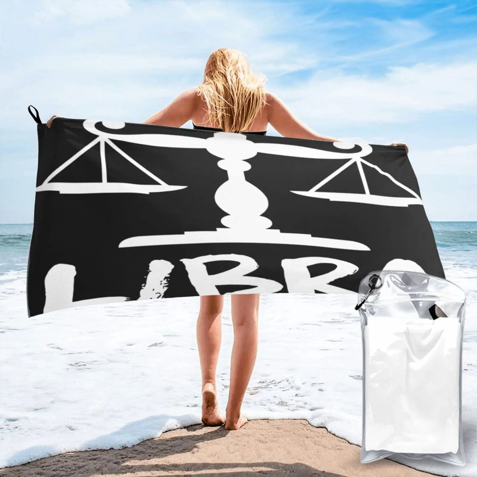 

Astrological Sign Zodiac Sign Libra Beach Towel Strandlaken Microfiber Towel Sauna Hair Towel Beach Blanket For Bath And Sauna