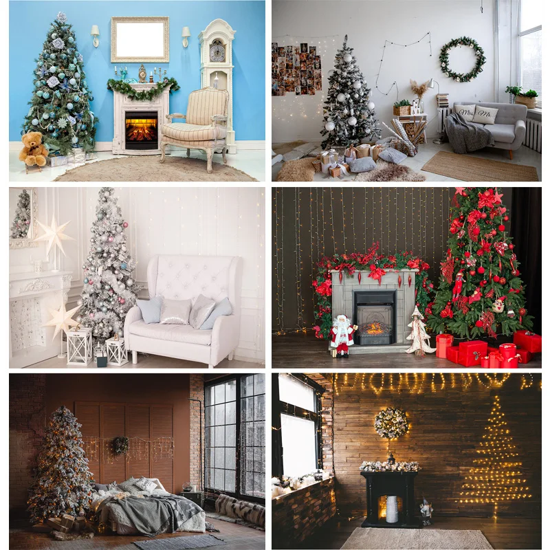 

Christmas Photography Backdrops Fireplace Baby Portrait Party Decor Photographic Backgrounds Photo Studio Photocall 21526JPT-02