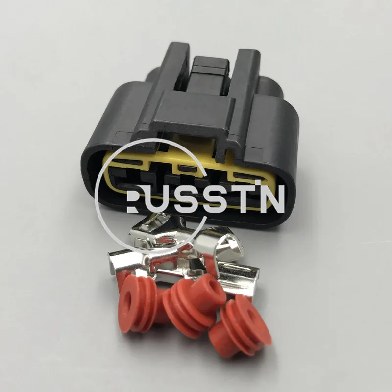 

1 комплект, 3-контактный разъем для мотоцикла и автомобиля, автомобильная водонепроницаемая вилка вентилятора, сборка переменного тока QLW-A-B3F-B QLW-3F-B