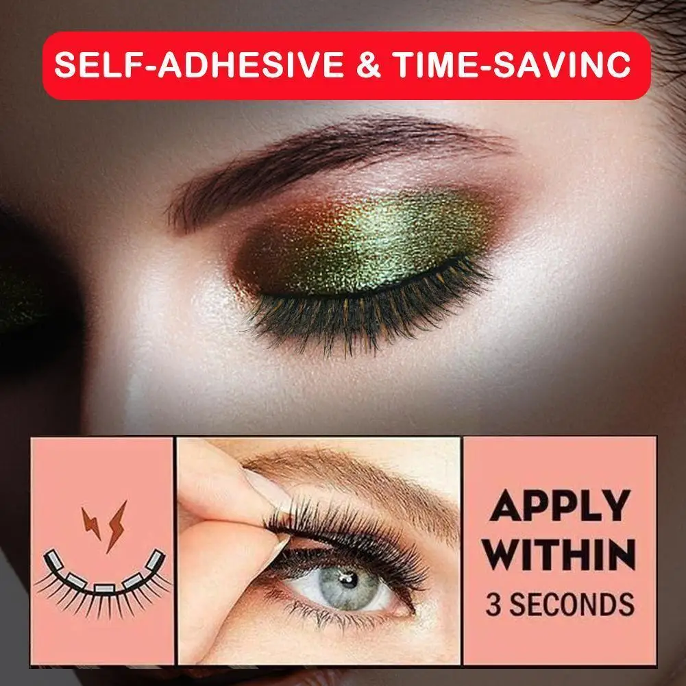 

New Self-adhesive Colored Faux False Eyelashes Beauty Extension Long Tools Eye Handmade Lashes 1pairs Makeup Thick T1o5