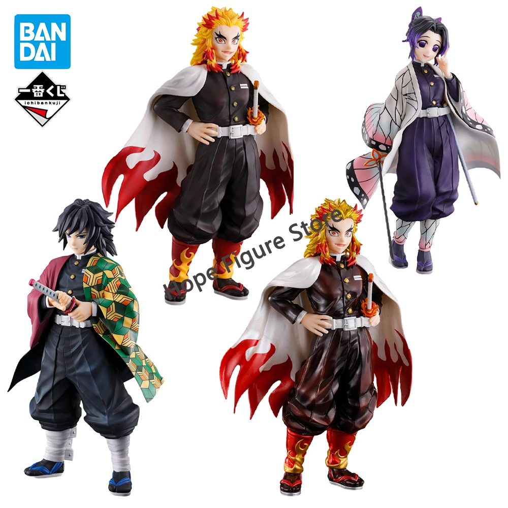 Фото В наличии оригинальная фигурка BANDAI Ichiban Kuji Demon Slayer Rengoku Kyoujurou Kochou Shinobu Tomioka Giyuu, аниме, натуральная модель игрушки №1