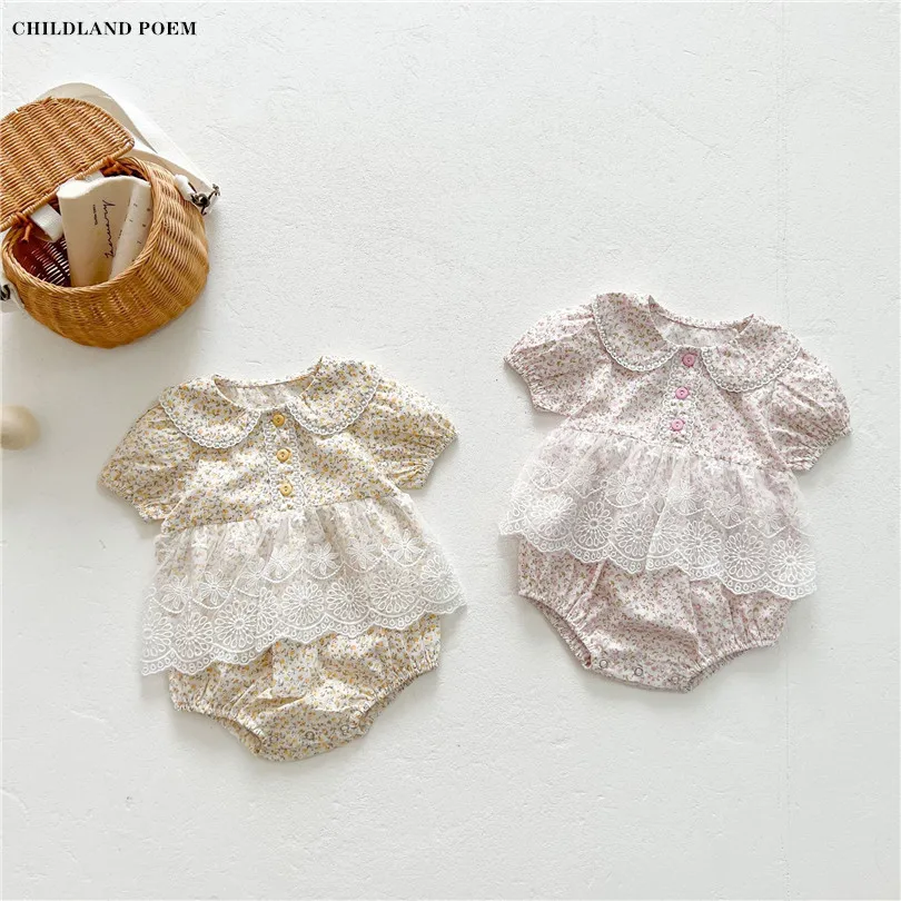 

Baby Girl Romper Clothes Summer Newborn Floral Lace Princess Baby Clothes Infant Baby Romper Bodysuit For Girl Toddler Jumpsuit