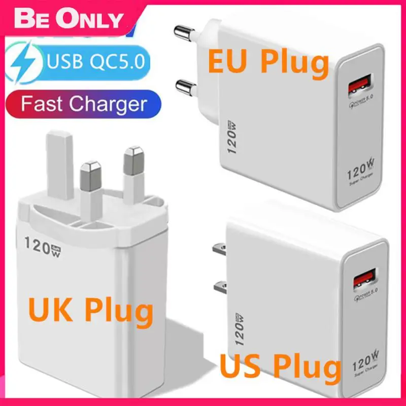 

Us 60g Travel Must-have Quick Plug 120w Super Flash Charge Charging Head High Quality Material Fast Charging Uk 62g Eu 62g