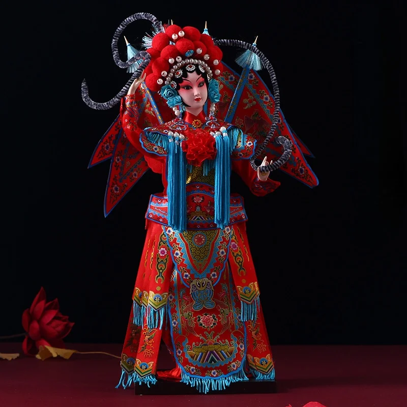 

Unique Chinese Style Silk Puppet Statue Decoration Small Gift Beijing Opera House Shape Traditional Chinese Handicrafts Mask