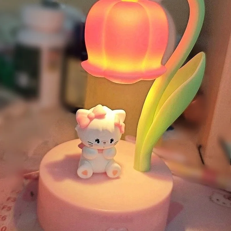 Фото Милый Mikko Hiaccinth Glow ночник украшение комнаты Kawaii Mikko анимационная модель спальня стол украшение на день рождения игрушка в подарок №4