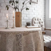 gerring hollow decorative table cloth cotton wedding garden crochet cover towel anti fading piano towel table decoration items