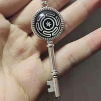 classic solomons lock magic array key pendant necklace stainless steel lemegeton key witchcraft amulet jewelry gift