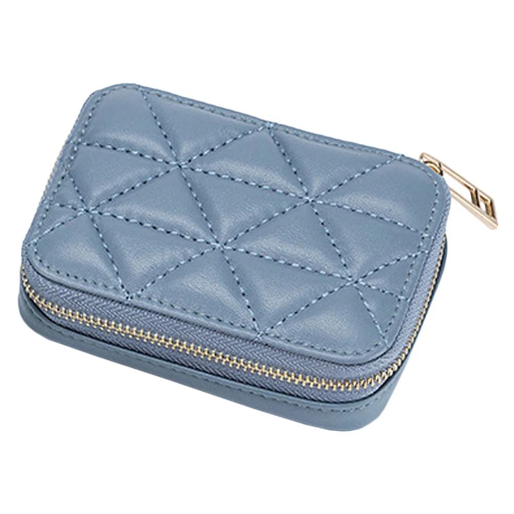 

Makeup Lipstick Purse Case Holder Travel Storage Coin Pouch Lip Organizer Gloss Pu Balm Box Mirror Portable Zipper Belt Mens