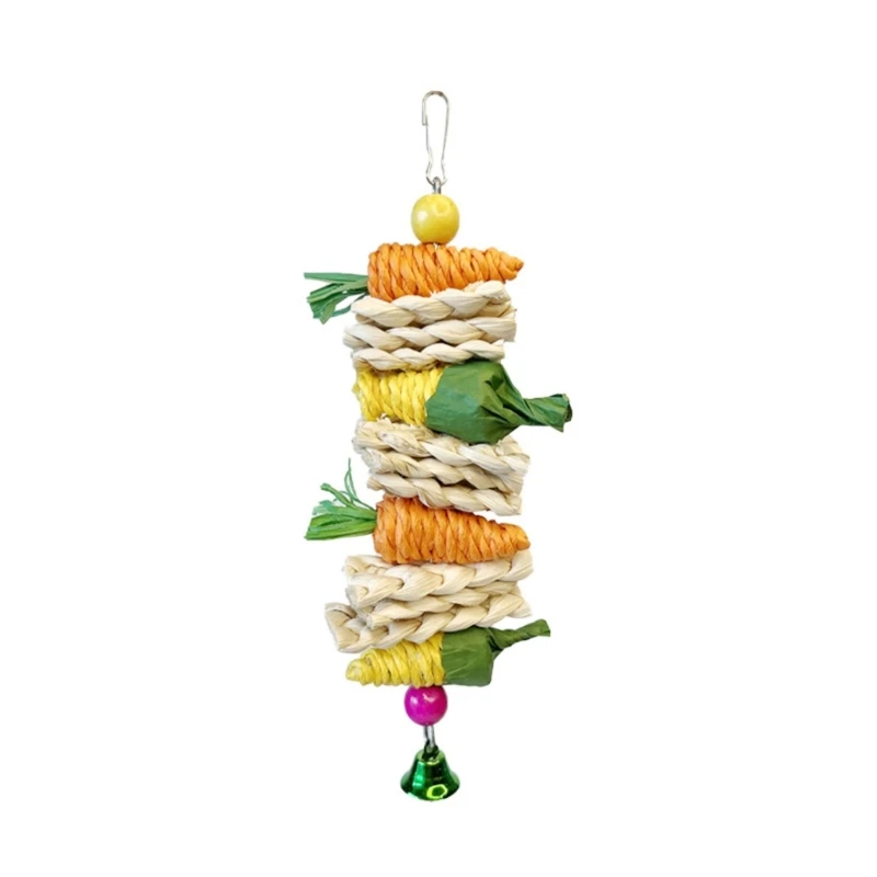 

Bird Chew Toy Rattan Bell for Chewing Teeth Grinding Carrot Ratten Ball A0KF