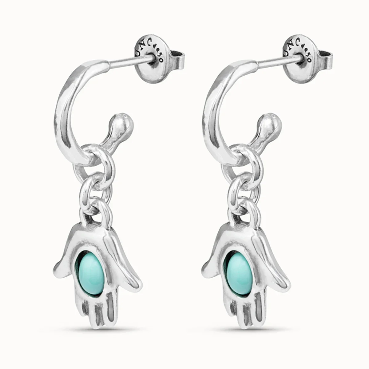 UNOde50 Уникальные Серьги-гвоздики С Бирюзой И Буддой Для Женщин Ювелирные Изделия