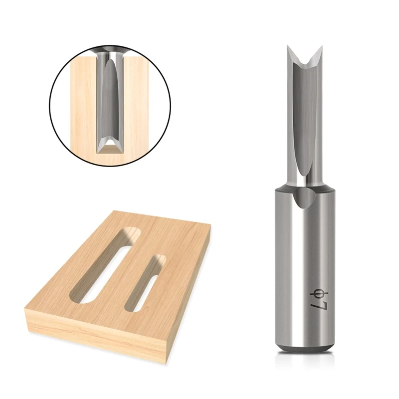 

Practical Vertical Milling Cutter Tenon Grooved Router Bit Keyhole Cutter Dovetail Knife Anti-corrosion HSS Woodworking
